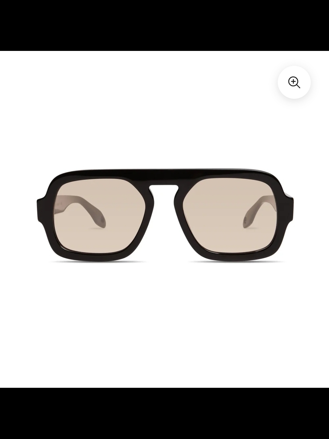 Elisa Johnson Retro Square Sunglasses In Black With Brown Lenses